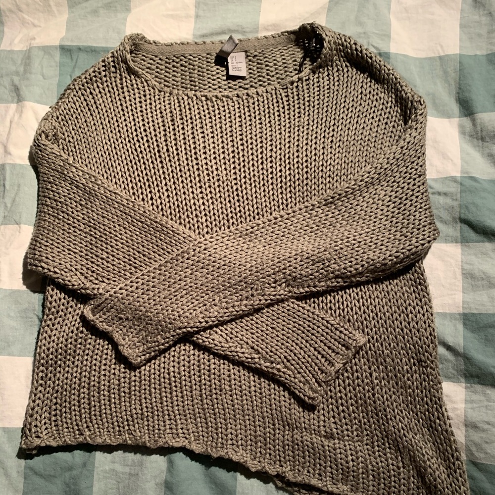 Silvery Asymmetrical sweater
